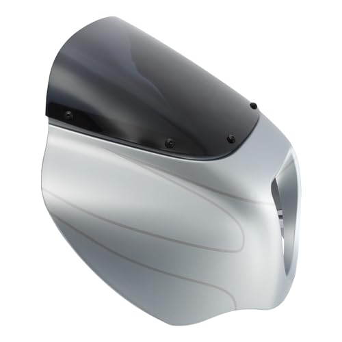 Front Headlight Quarter Fairing Windshield Fit For Harley Softail Low Rider FXLR S FXLRS 2018-2025 Street Bob FXBB FXBBS 2018-2025 Softail Standard FXST 2020-2024 Barracuda Silver Denim - color: Fairing Barracuda Silver Denim #3