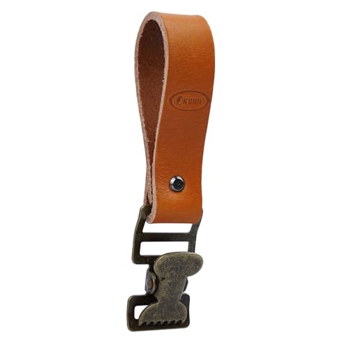 KUNN Leather Glove Clips for Work Glove Holders Heavy Duty Glove Belt Bronze Clip for Construction - color: Brown