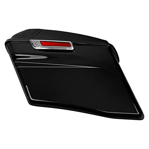 HR3 Vivid Black (Pinstripe) 4" Stretched Hard Saddlebags w/Speaker Lids Compatible with 2015-2016 Road Glide Special FLTRXS Street Glide Special FLHXS (Replace for OEM) - color: Vivid Black (Pinstripe)