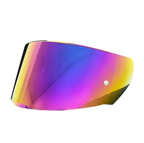 Assault Helmet Visor,Motorcycle Helmet Shield Replacement UV Protection Windshield Compatible With Assault,Stream,Rapid,Storm,FF320,FF328,FF353,FF800(Rainbow) - color: Rainbow