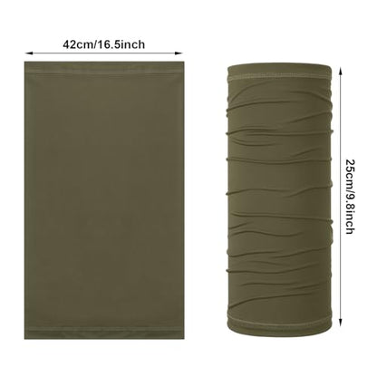 Geyoga 6 Pieces Summer UV Protection Cooling Neck Gaiter Face Clothing Neck Gaiter Mask Scarf Sunscreen Breathable Bandana - color: Earth Tones