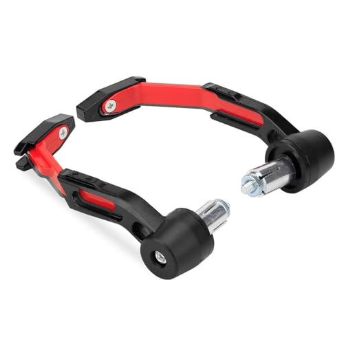 Brake Guard Adjustable Motorcycle Bar Guards 7/8 Inch 22mm Pole End Handlebar Brake Clutch Tie Rod Protector Aluminum Handguard - color: Red