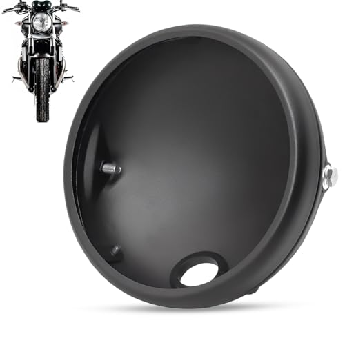 jose2015 universal motorcycle lights bucket with frosted design - 7 inch motorcycle lamp housing featuring 3-minute quick installation 1pcs （black