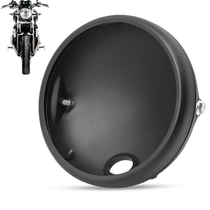 jose2015 universal motorcycle lights bucket with frosted design - 7 inch motorcycle lamp housing featuring 3-minute quick installation 1pcs （black