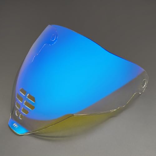 YMTSGEA Airflite Helmet Visor Replacement for IC-06.Motorcycle Helmet Shield UV Protection Compatible with Airflite IC-06 (Revo Clear Blue) - color: Revo Clear Blue