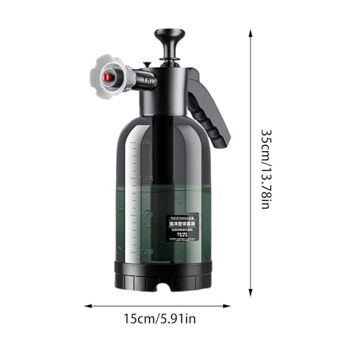 Pump Foam Sprayer Hand Pressure, 2L Snow Foam Sprayer - Car Wash Manual F-oam Bottle Soap S-prayer for Lawn Garden Cleaning Car Detailing & Washing,60° Wide Spraying Nozzles Pressure Washer Attachment - color: O-rdinary foam spray can