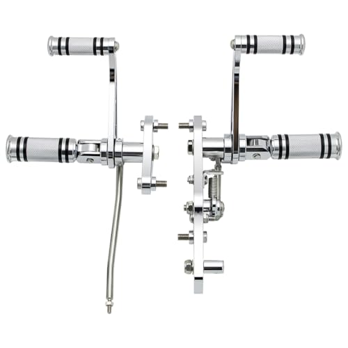 CNC Chrome 2.17" Forward Controls Foot Pegs Footrests Shift Levers Linkages Kits Compatible with 1995-2006 Kawasaki Vulcan 800 VN800 A B Classic E Drifter - color: Chrome B, size: VN800