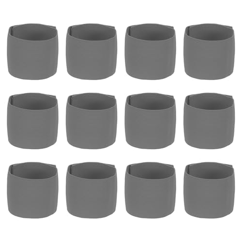 Soccer Captain Armband Elastic Wrist Arm Bands Adjustable Player Team Leader Anti-Slip Badge Sports Accessories - color: Dark Gray