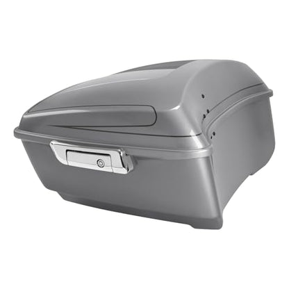 TCMT King Motorcycle Trunk Fit for Harley Touring 2014-2025 CVO Road King Road Glide Street Glide Electra Glide Ultra Limited Pack Dark Platinum Pinstripe - color: Dark Platinum Pinstripe(No Speaker Holes)