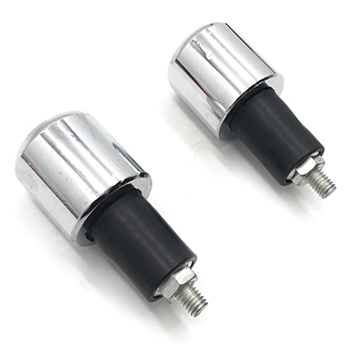 MT220-029- Compatible with Chrome Heavy Weighted Bar Ends 6mm Anti Vibration 22mm Handlebar Slugs