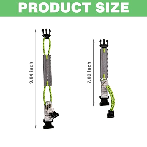 2 Pack Bicycle Pant Leg Straps, Adjustable Reflective Bike Trouser Clips with Quick Release Buckle for Cycling