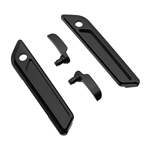 Advanblack Saddlebag Latches Covers, Lid Lifters Levers Fit for 2014+ Harley Touring Hard Saddlebags - Black Hole - color: Black Hole