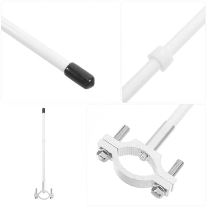 Bicycle Safety Flag Pole with A-shape Clamp 25-inch Stainless Steel and Aluminum Alloy Mount for Motorcycle Handlebar Riding Visibility and Warning