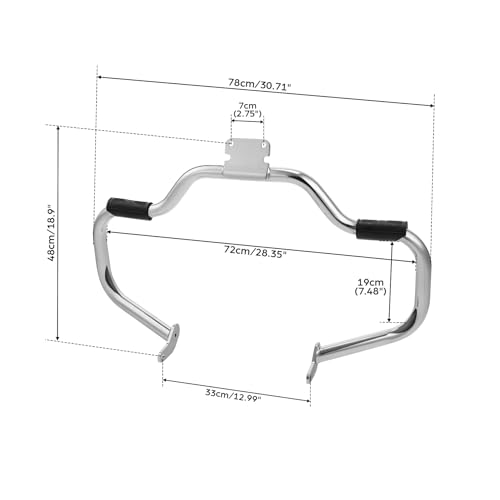 XMT-MOTO Chrome Engine Guard Crash Bar Fit for Yamaha Vstar 400 Classic Dragstar 400/650 Classic 1998-2016 Fit for Yamaha Vstar 400/650 Custom Dragstar 400/650 Custom 1997-2016