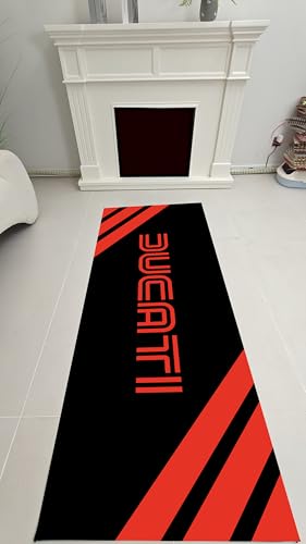 Motorcycle Garage Mat for Ducati Motor Bikes – Non-Slip Bike Floor Mat | Parking & Display Rug for Panigale, Diavel, Streetfighter, Multistrada, Monster & More | Oil-Resistant Garage Floor Protector