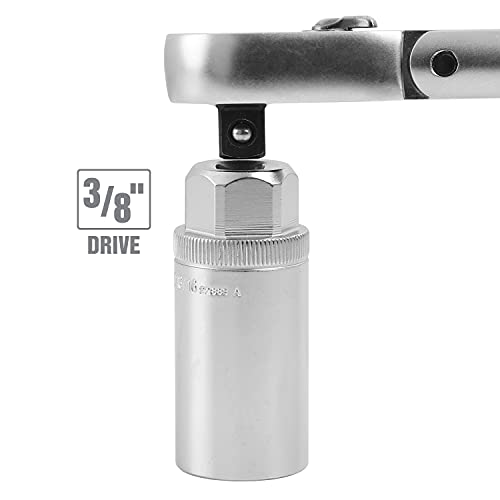 OEMTOOLS 22883 Magnetic Spark Plug Socket, 13/16 Inch 3/8 Inch Drive Spark Plug Socket, Deep Well Socket with Magnetic Retention, Hard Chrome Finish, Alloy Steel Construction - style: 13/16 inch
