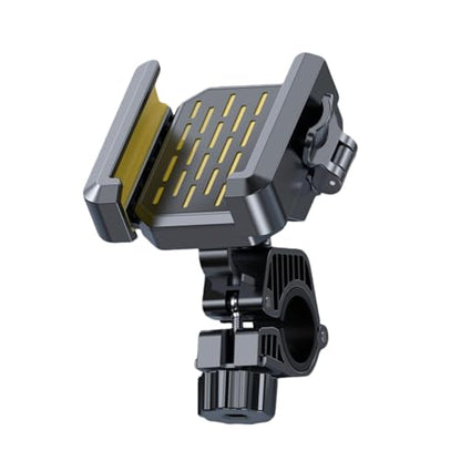 Bike Phone Holder- Motorcycle Phone Mount with 360° Rotation, Handlebar Mount for Bicycle, E-Bike, E-Scooter, Dirt Bike Accessories for iPhone, Fits 4.7-7.2 inch Smartphones