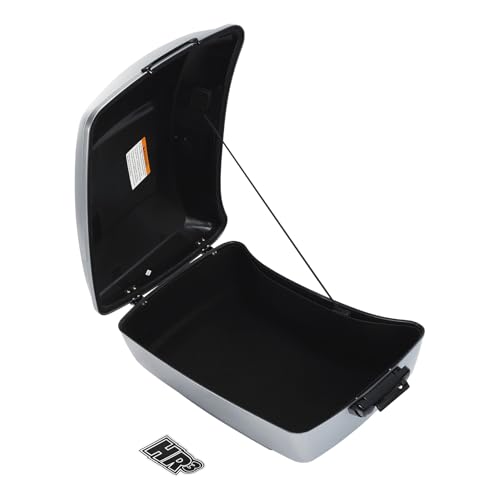 King Motorcycle Trunk Box Fit for Harley Touring 2014-2025 CVO Road King Road Glide Street Glide Electra Glide Ultra Limited Atlas Silver Metallic Pack - color: Atlas Silver Metallic(No Speaker Holes)