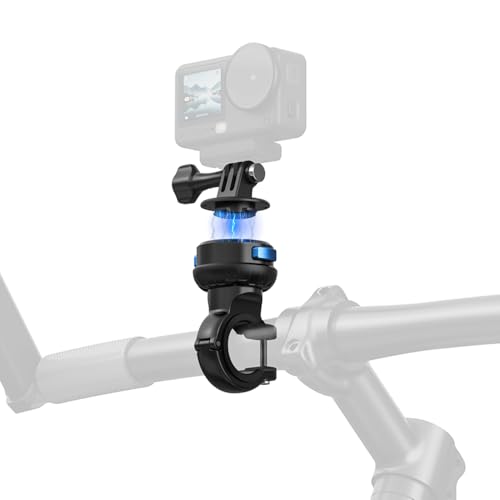 Magnetic Bike Bicycle Handlebar Mount, 360 Degree Rotation Motorcycle Handlebar Clamp Mount Compatible with GoPro Hero 13 12 11 10 Session DJI Action 6/5 Pro/4 and More Cameras