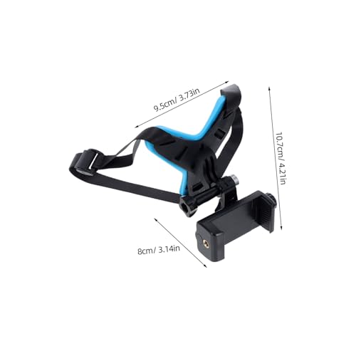 Mikikit Rugged Helmet Camera Mount for Phone Buckle Strap Stable Grip Design for Tough Riding Conditions Reliable Attachment for Uninterrupted Usage - color: Multi