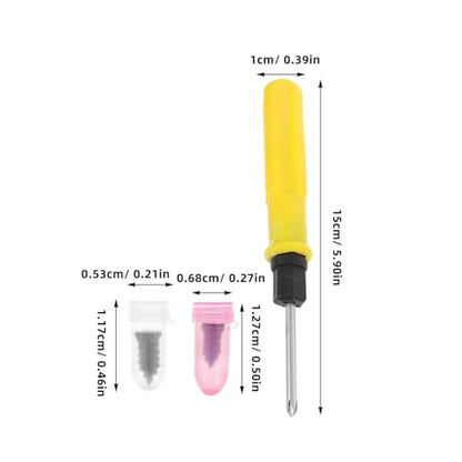 Car Tire Repair Kit with 60 Vacuum Tire Plug Screws and Screwdriver Quick Self-Service Puncture Repair for Auto Motorcycle ATV Truck