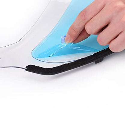 Anti Fog Film for Motorcycle Helmet Visor Compatible with QWART Helmet Visor 3.6" x 10.55" | Protector Film Defogger Fog Resistant for Helmet Shield Lens - size: QWART