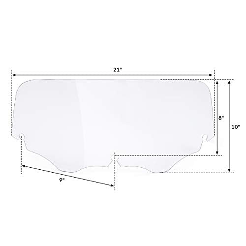 Green-L 8'' Windshield Fit for Harley 1996-2013 Touring Street Glide Electra Ultra Classic Clear Windscreen