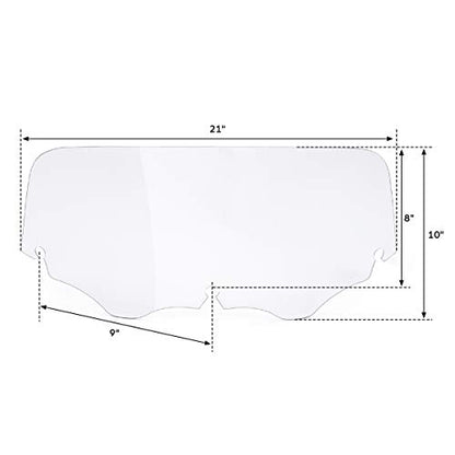 Green-L 8'' Windshield Fit for Harley 1996-2013 Touring Street Glide Electra Ultra Classic Clear Windscreen