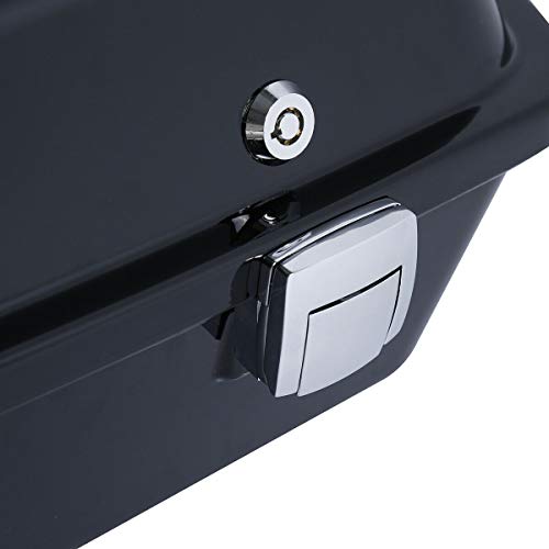 TCMT Razor Motorcycle Trunk Box Backrest Pad Fit For Harley 2009-2013 Touring Road Glide Street Glide Electra Glide Road King 2009-2013 (Chrome Latches)- Pack - color: Chrome Lacthes Trunk+Backrest