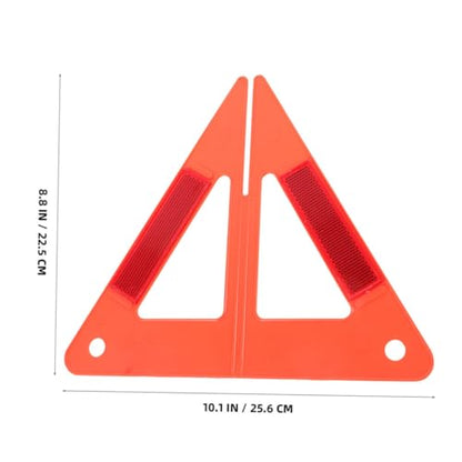 Zerodeko 4pcs Emergency Triangle Warning Sign Reflective Kit for Vehicles Lightweight and Portable Breakdown Alert Reflector for Roadside Use