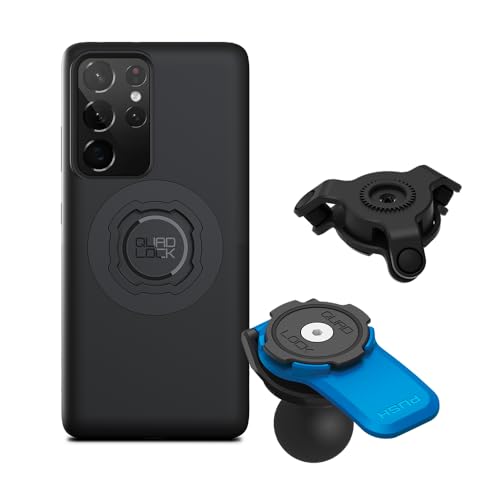 Quad Lock 1" Ball Adaptor for Motorcycle Phone Mount with Vibration Dampener and MAG Phone Case for Galaxy S21 Ultra - size: Galaxy S21 Ultra