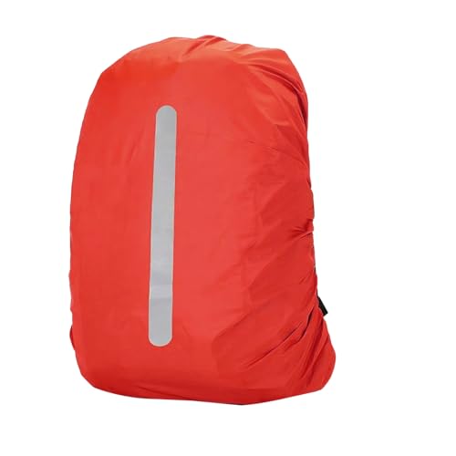 Waterproof Backpack Rain Cover with Reflective Straps - color: Red