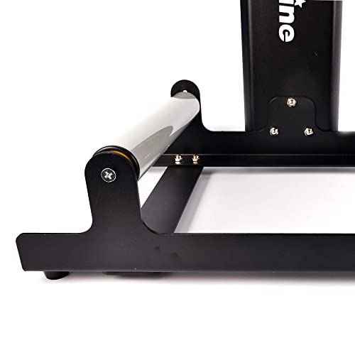 Maxshine Wheel Rim Detailing Rolling Wheel Stand (WS01) - 23”L x 14”W x 36”H, 360° Tire & Rim Detailing, Ceramic Coating, Tire Shine, Wheel Wash & Roller Stand - Black - size: L