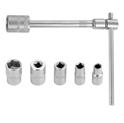 Folding Mini 1/4" Drive T-Handle Socket Wrench Set,Small T-Handle Home Repair Kit for Motorcycle Yamaha YZ250X YZ250 YZ250F