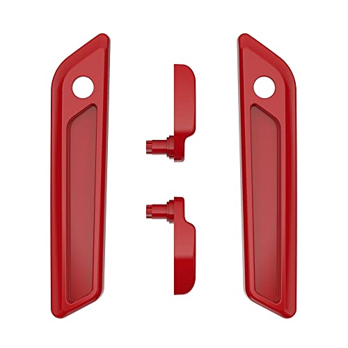Advanblack Saddlebag Latches Covers, Lid Lifters Levers Fit for 2014+ Harley Touring Hard Saddlebags - Billiard Red - color: Billiard Red