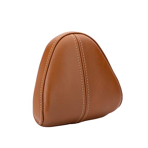 Indian Motorcycle Backrest Pad, Genuine Leather, Desert Tan, for Specific Scout, Scout Sixty and Scout 100th Anniversary Models, Ergonomic Foam Padding, for Comfort and Support - 2880827-05 - color: Tan/Beige