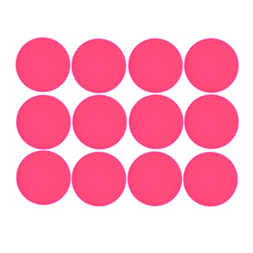 Customizable Reflective Helmet Strips - Reflective Tape & Waterproof High Visibility Stickers, 12pc - color: Pink Round