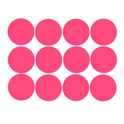 Customizable Reflective Helmet Strips - Reflective Tape & Waterproof High Visibility Stickers, 12pc - color: Pink Round