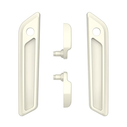 Advanblack Saddlebag Latches Covers, Lid Lifters Levers Fit for 2014+ Harley Touring Hard Saddlebags - Birch White - color: Birch White