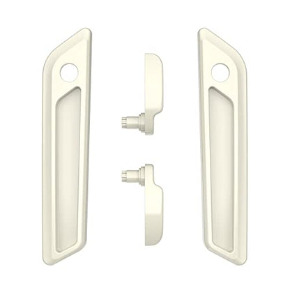 Advanblack Saddlebag Latches Covers, Lid Lifters Levers Fit for 2014+ Harley Touring Hard Saddlebags - Birch White - color: Birch White