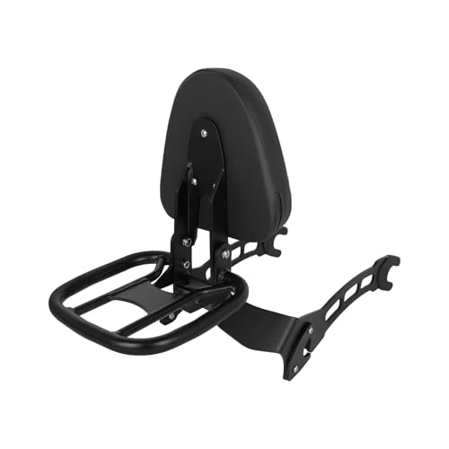 Motorcycle Upright Sissy Bar Backrest Passenger Seat Replacement for Indian Scout 2015-2024 Scout Sixty 2016-2024 Scout ABS 2019-2020 Detachable Backrest Luggage Rack - color: black+black