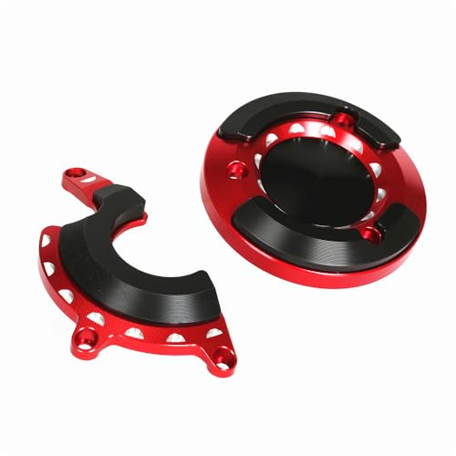Monkey125 Left Right Engine Cover Protector Slider Compatible with Monkey 125 2022-2024 JB03 3D CNC Motorcycle Engine Crankcase Guard (Red) - color: Red