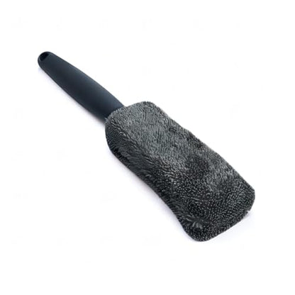 Premium Car Cleaning Tools - Wheel Tire Brush & Microfiber Twist Braided Cloth, Essential Auto Detailing Accessories for Spotless Shine (2, Blue+Grey) - color: Blue+Grey