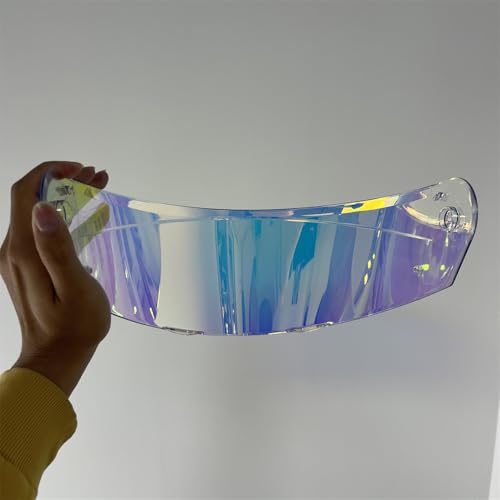HJ-33 Helmet Visor For i90.Replacement Motorcycle Helmet Shield Compatible with HJC i90 (Revo Clear Red) - color: Revo Clear Red