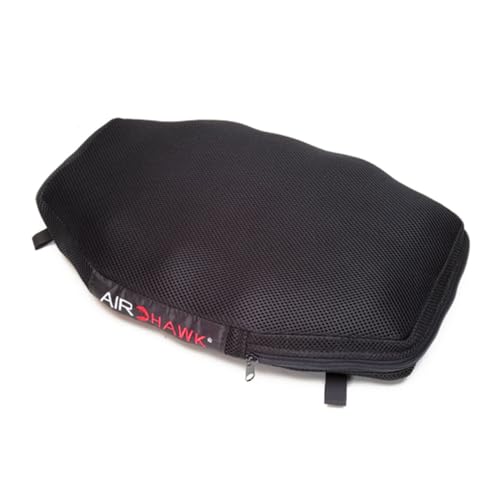 Airhawk 18" x 12" Cruiser Small Motorcycle Seat Cushion with Mesh Cover - Lightweight Portable Inflatable Multi-Cell Air Pad, Cruiser Straps Included
