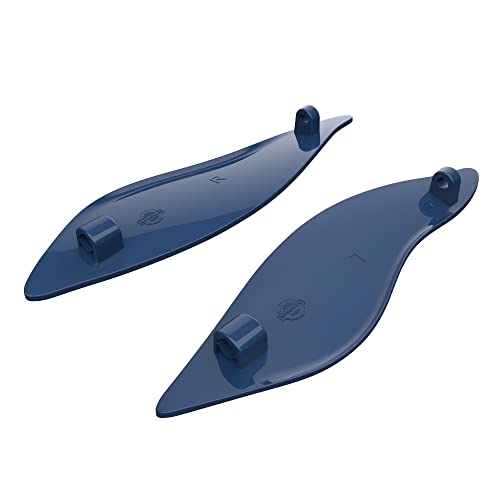 Advanblack Billiard Blue Side Wings Air Deflectors, Fairing Side Wing Windshield, Fairing Side Shield, Adjustable Wind Deflectors, Compatible for Harley Touring Street Electra Glide 2014-2023 - color: Billiard Blue