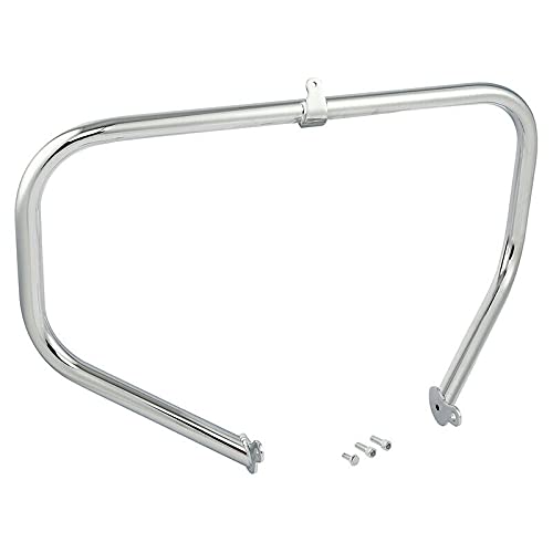 TCMT Highway Engine Guard Crash Bar Lower Vented Leg Fairing with 6.5" Speaker Pod Fit For Harley Touring 2014-2024 Road King Road Glide Street Glide Electra Glide - color: Chrome Crash Bar, Standard Leg, size: Style D-1 Lower Vented Leg
