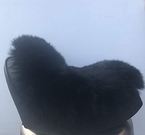 Large Sheepskin Buttpad® - Motorcycle Seat Pad (Long Hair Black)