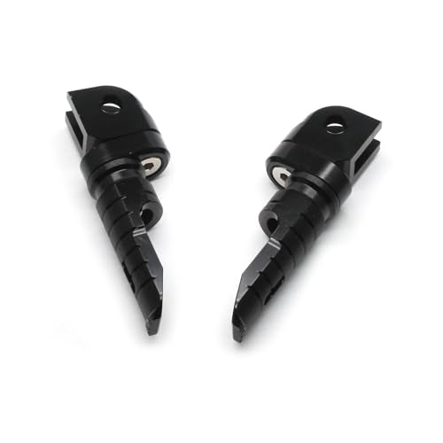 MZS Motorcycle Foot Pegs Compatible with ZX4R ZX4RR ZX25R EX 400 500 Z400 Z500 2018-2026, Front Adjustable Footpegs Rider Foot Pedal Black CNC - size: ZX4R/ZX4RR/ZX25R/EX 400 500/Z400/Z500