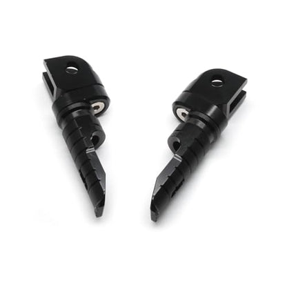 MZS Motorcycle Foot Pegs Compatible with ZX4R ZX4RR ZX25R EX 400 500 Z400 Z500 2018-2026, Front Adjustable Footpegs Rider Foot Pedal Black CNC - size: ZX4R/ZX4RR/ZX25R/EX 400 500/Z400/Z500